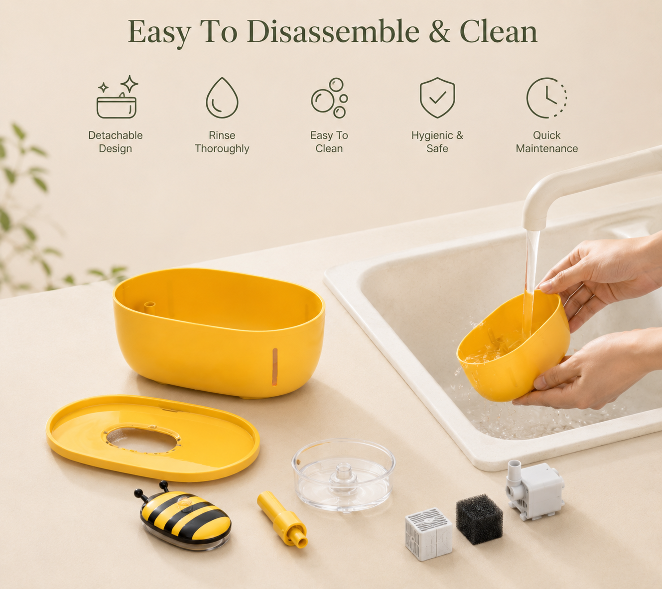 TKS NOVA™ Little Bee Automatic Pet Water Fountain