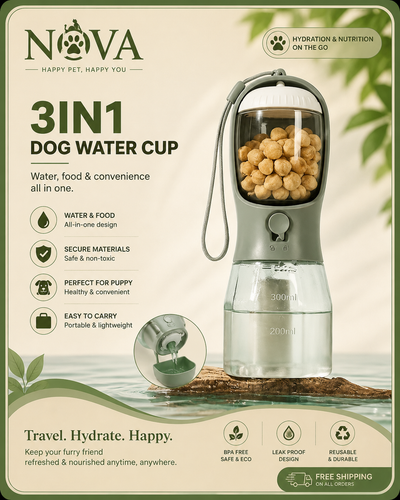 Nova™ 3-in-1 Portable Pet Water Bottle